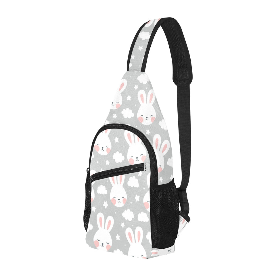 Rabbit cloud Pattern All Over Print Chest Bag