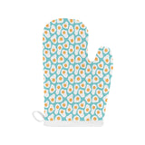 Fried Eggs Pattern Print Design 04 Heat Resistant Oven Mitts