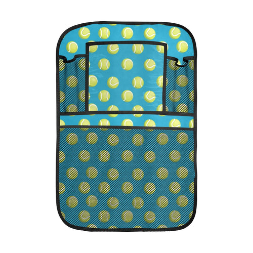 Tennis Pattern Print Design 05 Car Seat Back Organizer