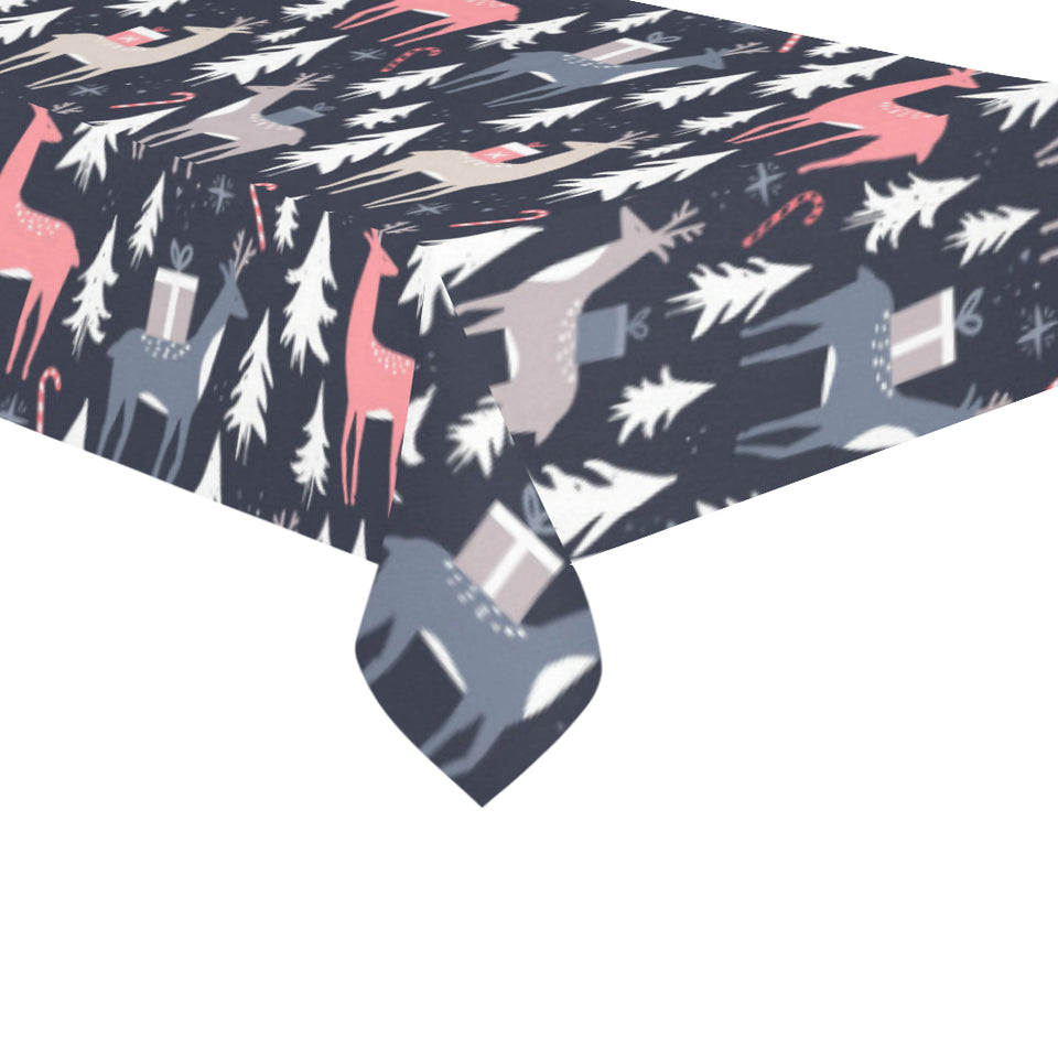 Deers Winter Christmas pattern Tablecloth