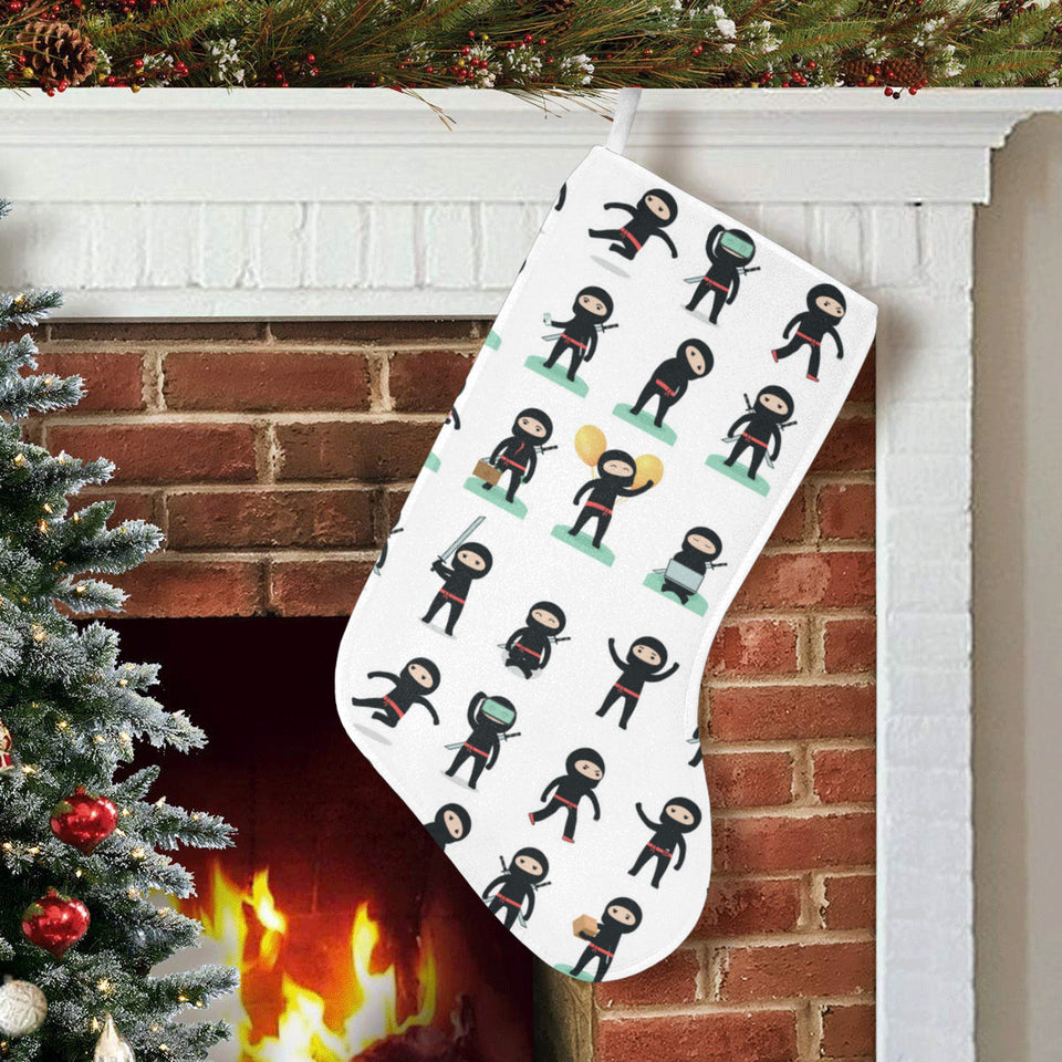 Cute ninja katana sword pattern Christmas Stocking