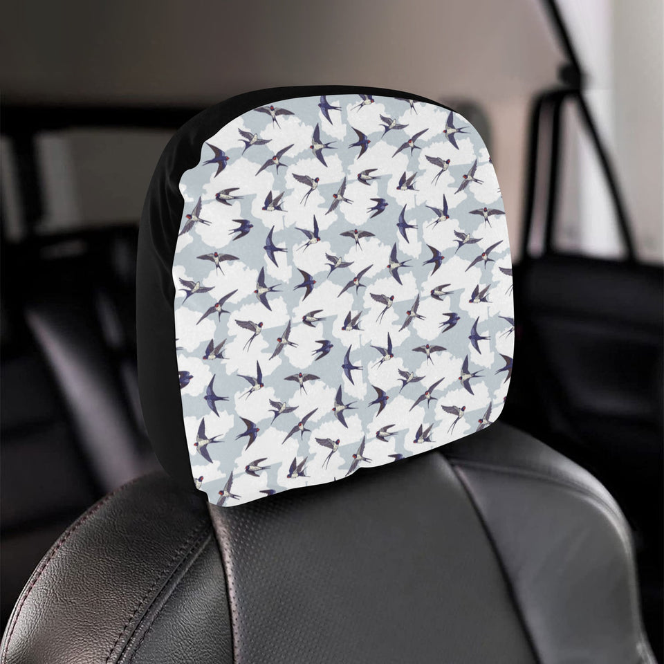 Swallow Pattern Print Design 05 Car Headrest Cover