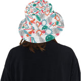 Watercolor bowling pattern Unisex Bucket Hat
