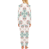 Square floral indian flower pattern Women's All Over Print Pajama Set