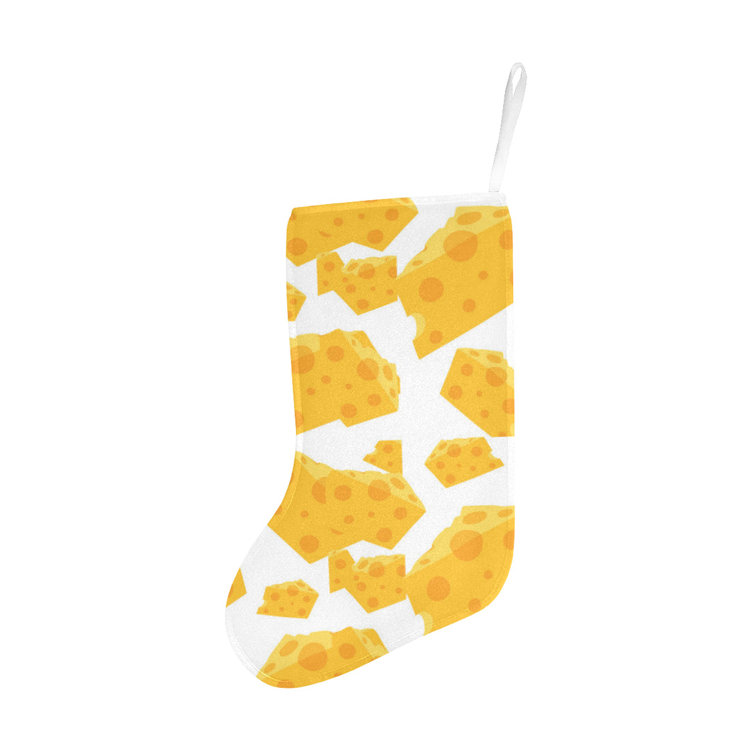 Cheese slice pattern Christmas Stocking