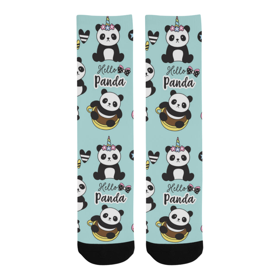 Cute baby panda pattern Crew Socks