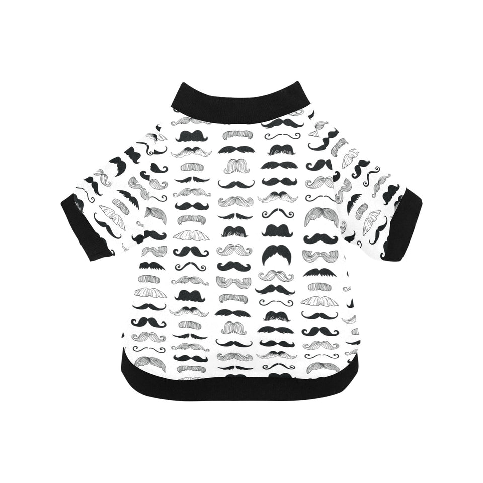 Mustache Beard Pattern Print Design 04 All Over Print Pet Dog Round Neck Fuzzy Shirt