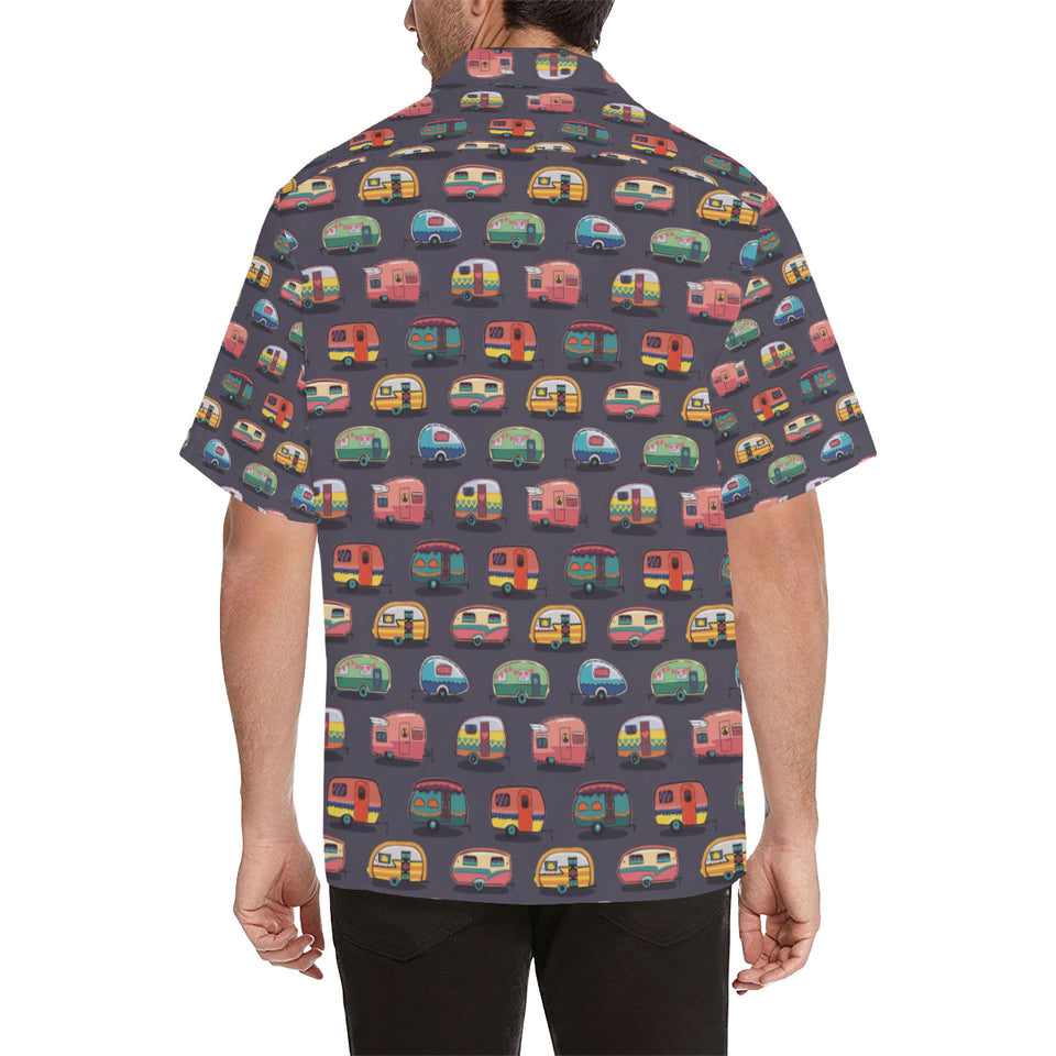 Camper Van Pattern Print Design 02 Men's All Over Print Hawaiian Shirt (Model T58)