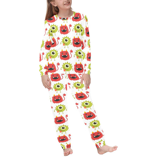 Alien Pattern Print Design 05 Kids' Boys' Girls' All Over Print Pajama Set