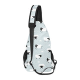 Sheep polka dot cloud pattern All Over Print Chest Bag