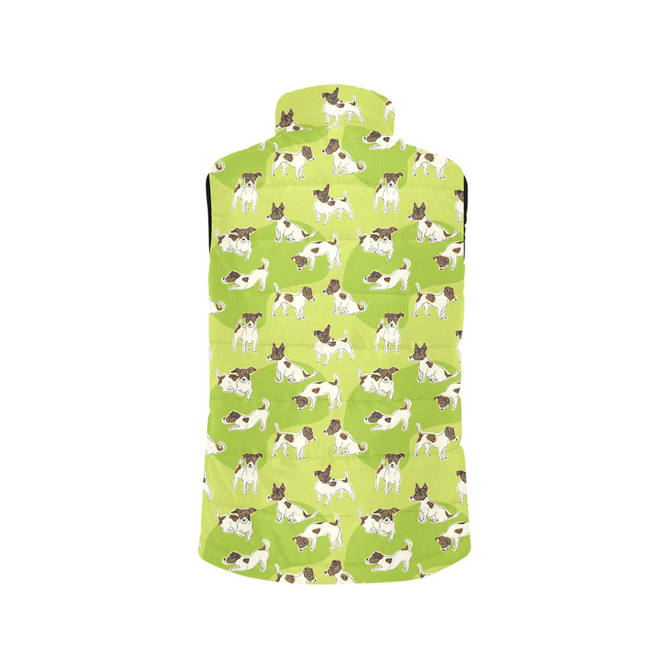Jack Russel Pattern Print Design 01 Men's Padded Vest