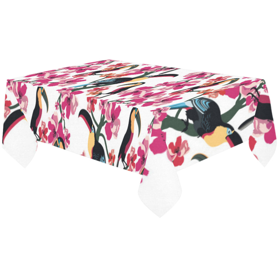 Toucan flower design pattern Tablecloth