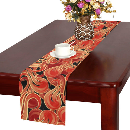 Fire flame pattern Table Runner