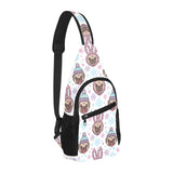 Cute pug hat rabbit costume pattern All Over Print Chest Bag