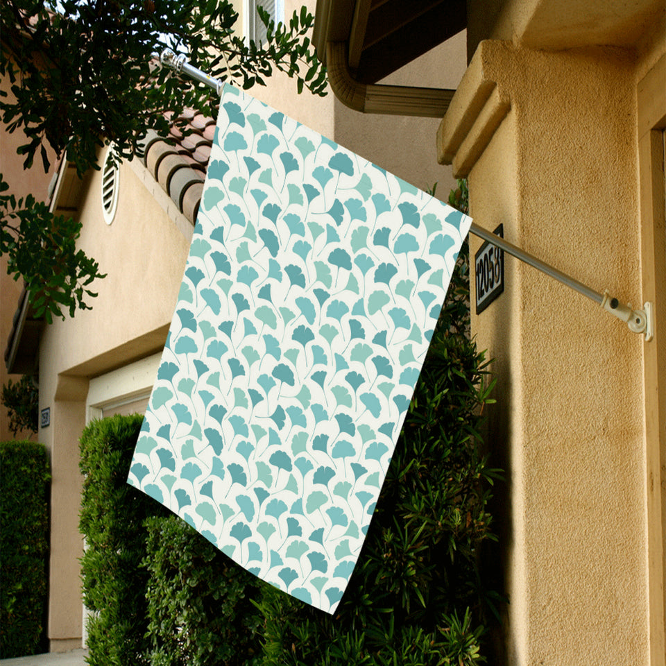 Green ginkgo leaves pattern House Flag Garden Flag