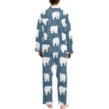 polar bear mother her child pattern Men's Long Pajama Set