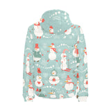 Cute snowman pattern Men's Padded Hooded Jacket