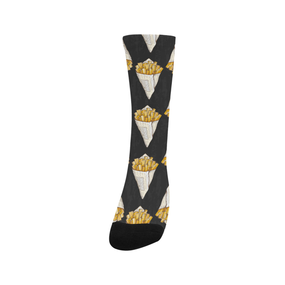 French fries dark background Crew Socks