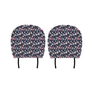 Deers Winter Christmas pattern Car Headrest Cover