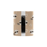 Cute raccoon heart pattern Morphing Mug Heat Changing Mug