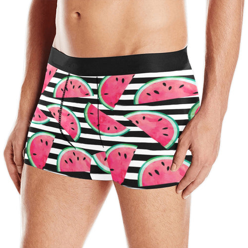 Watercolor paint textured watermelon pieces Men's All Over Print Boxer Briefs Men's Underwear