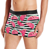 Watercolor paint textured watermelon pieces Men's All Over Print Boxer Briefs Men's Underwear