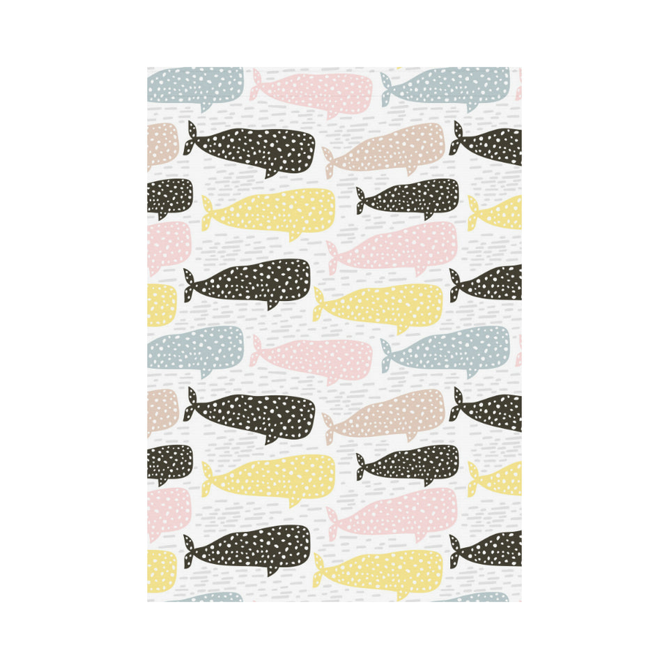 Whale dot pattern House Flag Garden Flag