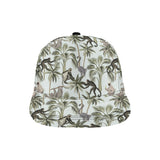 Monkey sloth lemur palm trees pattern All Over Print Snapback Cap