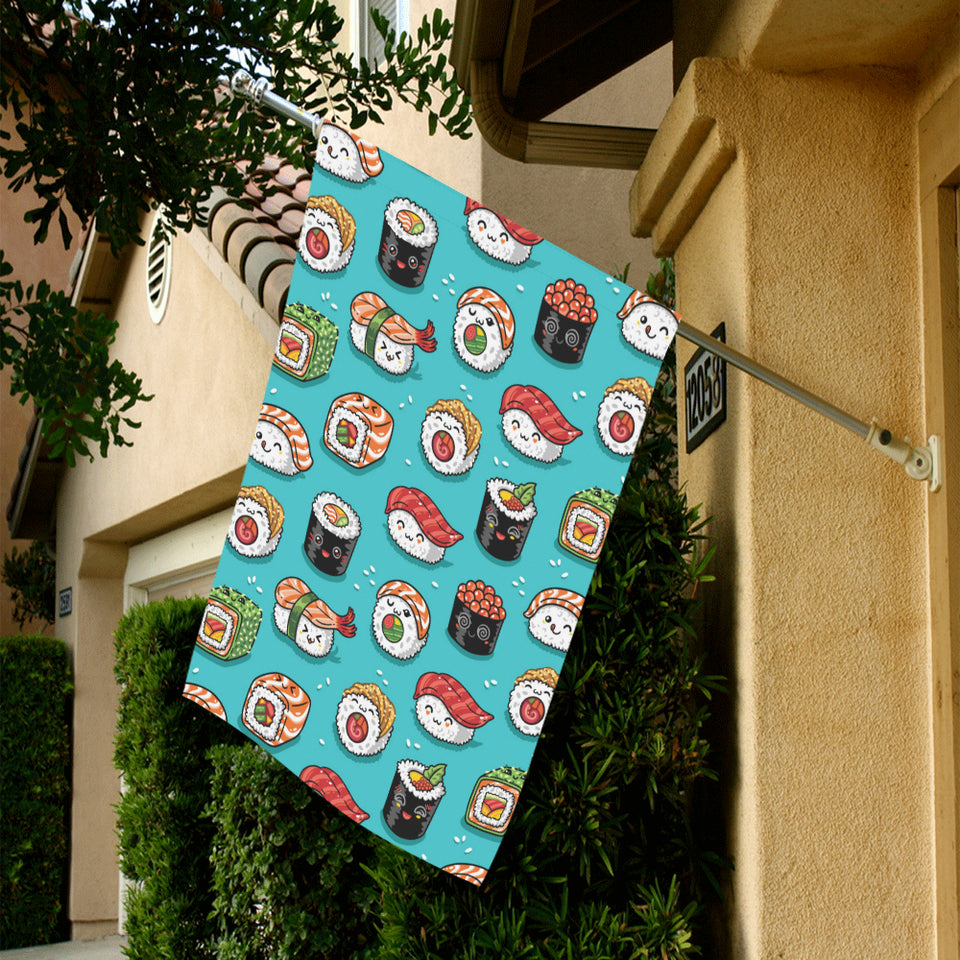 Cute sushi pattern House Flag Garden Flag