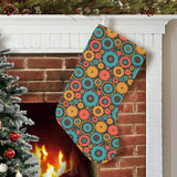 Gear Pattern Print Design 01 Christmas Stocking