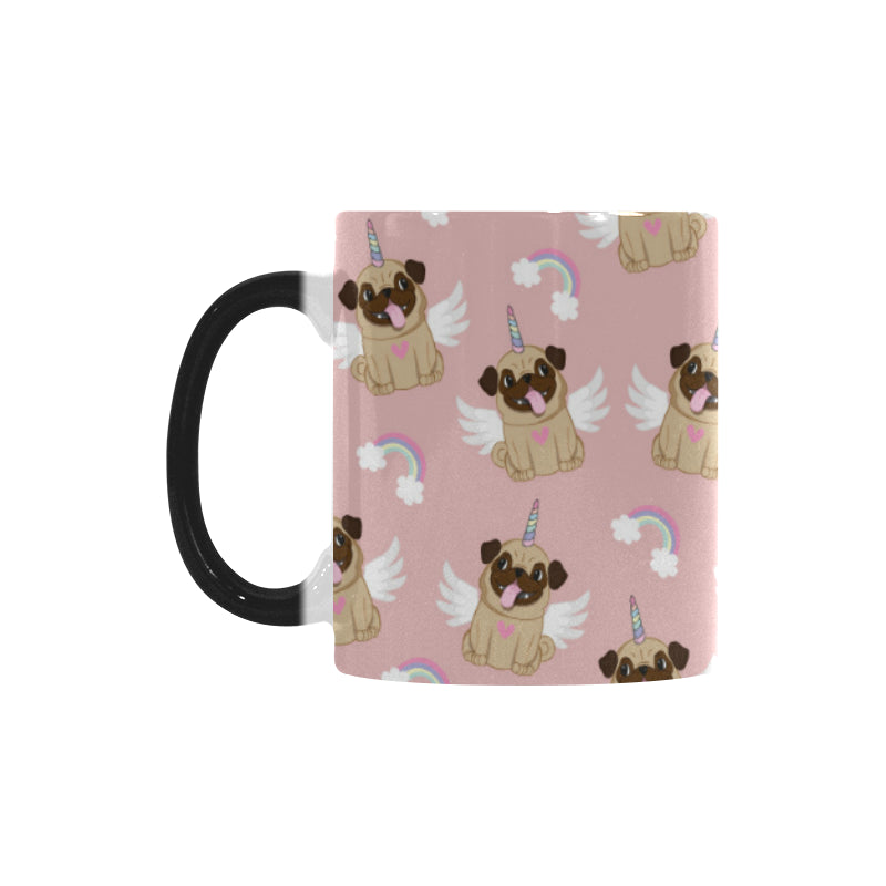 Cute unicorn pug pattern Morphing Mug Changing Mug