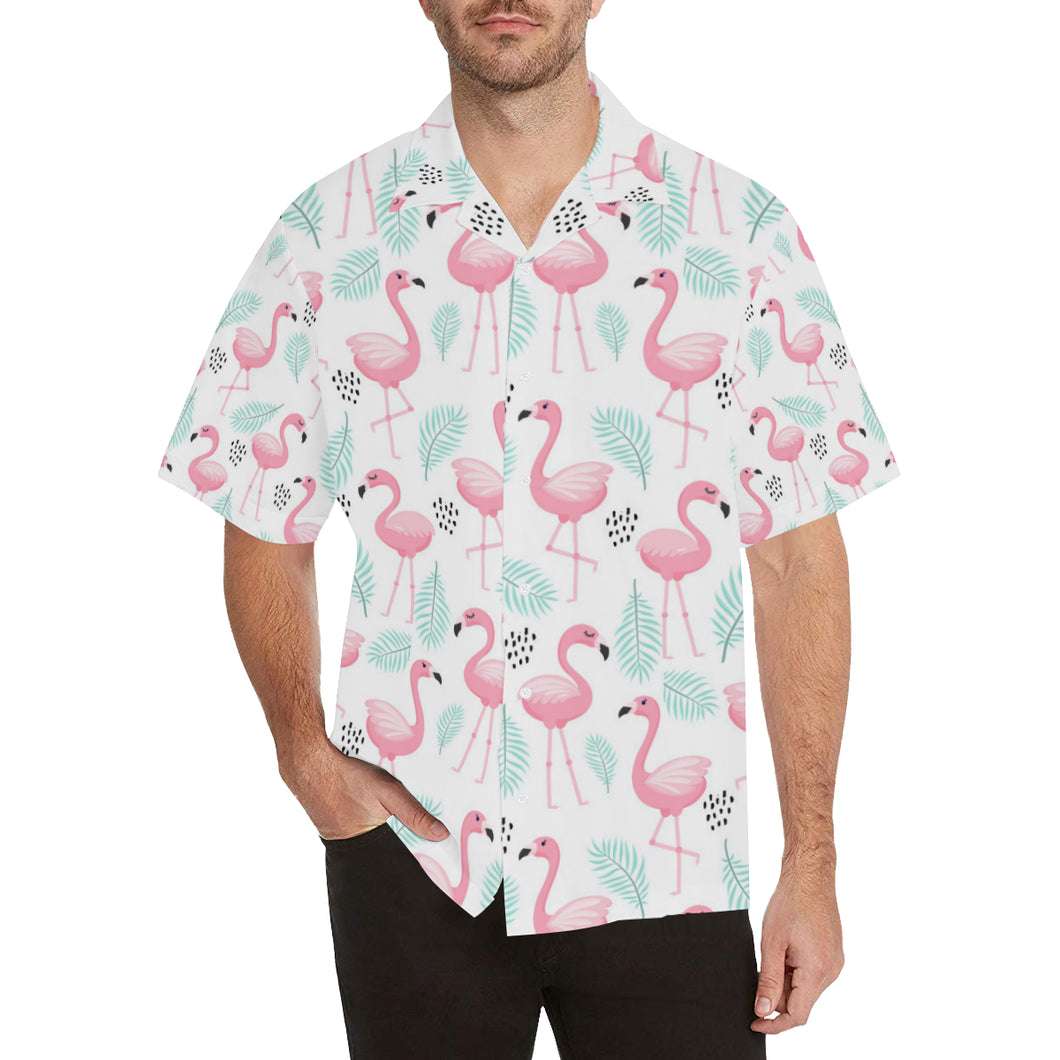 Cute flamingo pattern Men's All Over Print Hawaiian Shirt