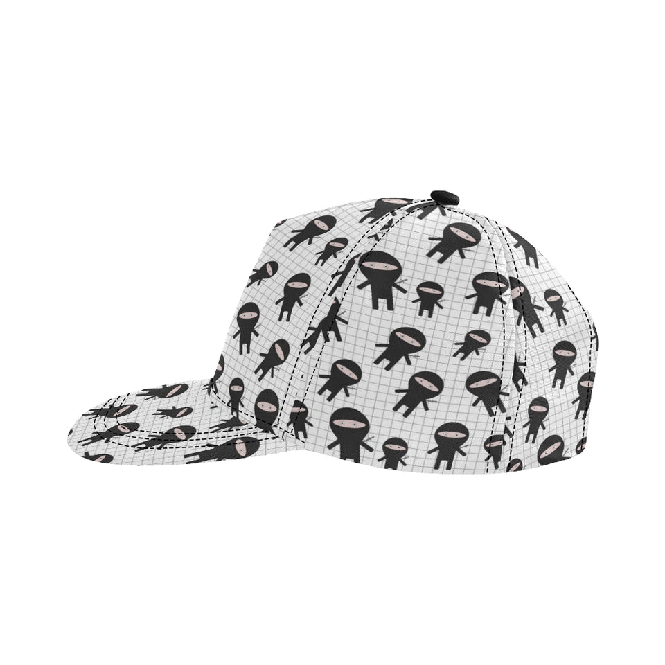 Ninja pattern plaid background All Over Print Snapback Cap