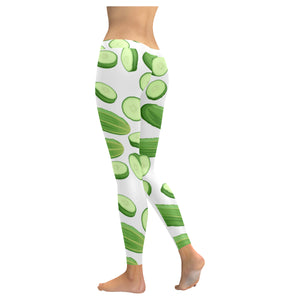 cucumber whole slices pattern Women's Legging Fulfilled In US