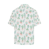 Pastel color cactus pattern Men's All Over Print Hawaiian Shirt