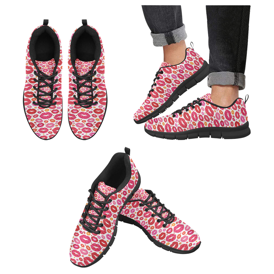 Lips Pattern Print Design 01 Men's Breathable Sneakers ( Model 055)