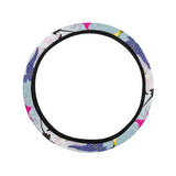 Stingray Pattern Print Design 01 Car Steering Wheel Cover