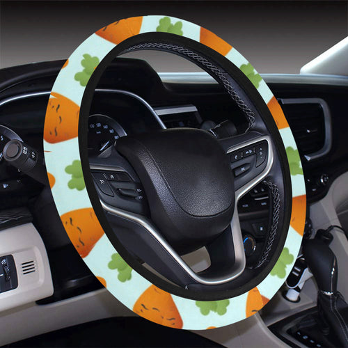 Carrot Pattern Print Design 03 Car Steering Wheel Cover