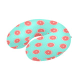 Grapefruit green background U-Shaped Travel Neck Pillow
