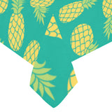 Pineapples pattern green background Tablecloth