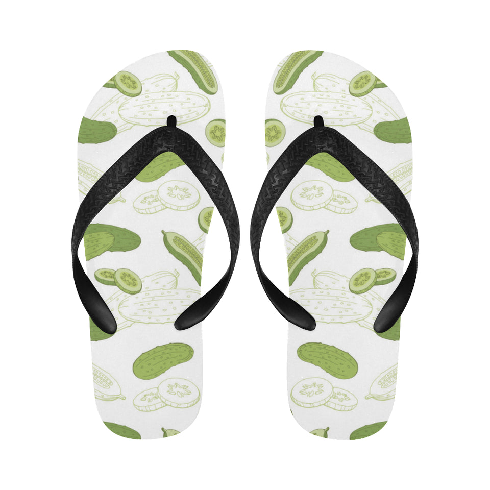 Cucumber sketch pattern Unisex Flip Flops