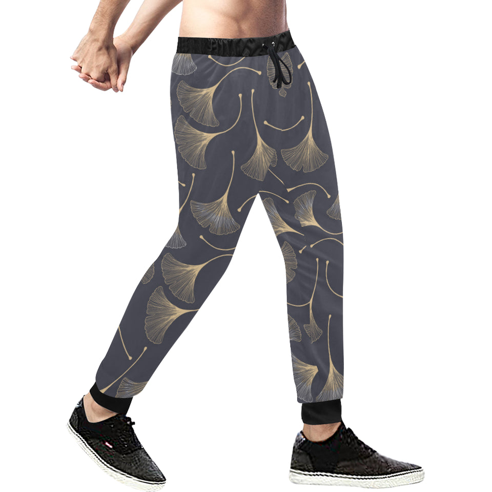 Gold ginkgo leaves Unisex Casual Sweatpants