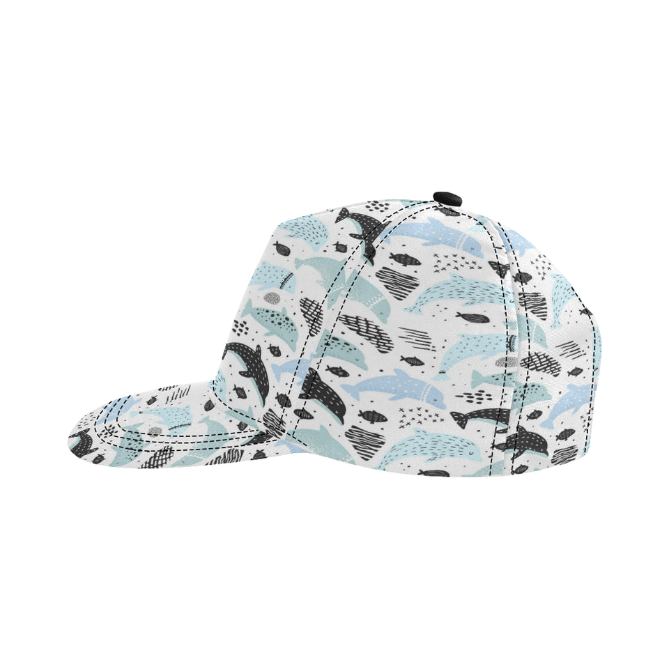 Cute dolphins Childish Style pattern All Over Print Snapback Cap