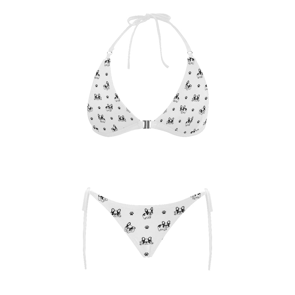 Cute french bulldog paw pattern Sexy Bikinis Two-Piece Swimsuits