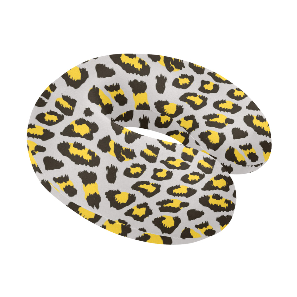Gray Leopard print pattern U-Shaped Travel Neck Pillow