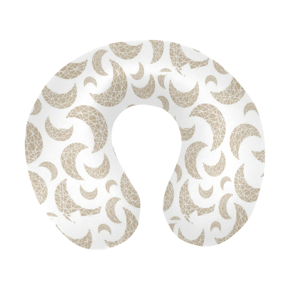 Cool gold moon abstract pattern U-Shaped Travel Neck Pillow