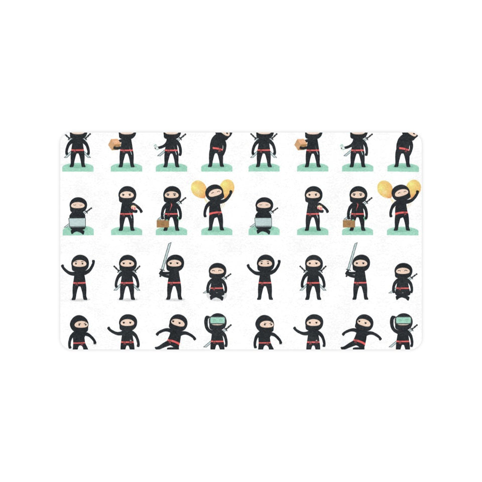 Cute ninja katana sword pattern Doormat