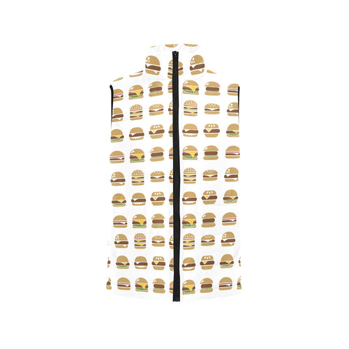 Hamburger Pattern Print Design 02 Men's Padded Vest
