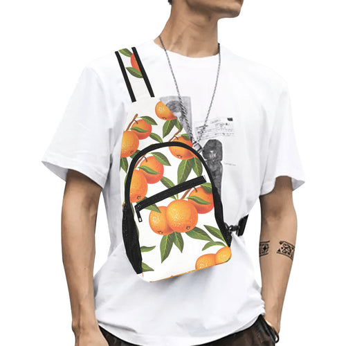 Oranges pattern background All Over Print Chest Bag