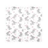 Watercolor cute rabbit pattern Gauze Curtain